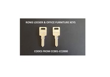 2 X Atlas Ronis WSS Dom Biocote Link FKS Locker Desk etc Keys CC0001 - CC2000.