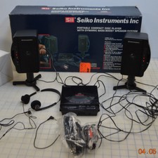 SII Seiko Instruments Portable Mini Speaker PHX-55CDP HQ Series Turbo Headphones