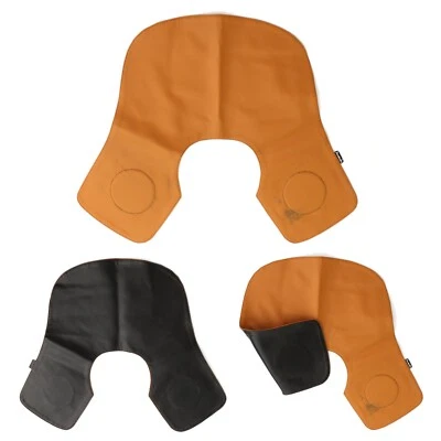 KASSAKI Haarschneidehalsband Friseurhalsband wendbar hellbraun & schwarz VERFÄRBT