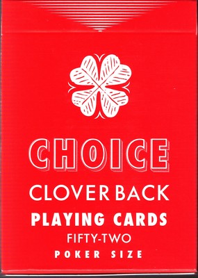 Choice Cloverback (Classic Red) Playing Cards - New - Rare - USPCC - Cardistry