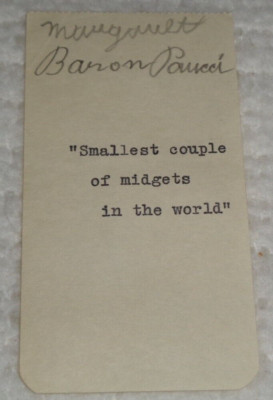 Smallest Couple SIGNED World Freaks Side Show 1935 Ringling Bros. Circus