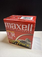 Maxell UR90 Audio Cassette Tape 7 Pack 90 Minutes Normal Bias New SEALED