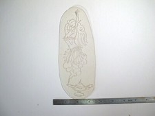 vtg 1960s 70s Tattoo Flash acetate stencil Genie Girl in a Lamp WMN3