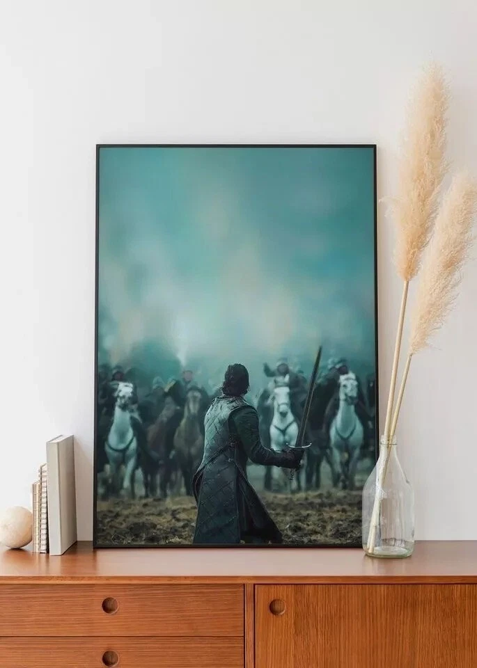 Game of Thrones Poster, Jon Snow Poster, Battle of Bastards Vertical Poster, Home Decor
