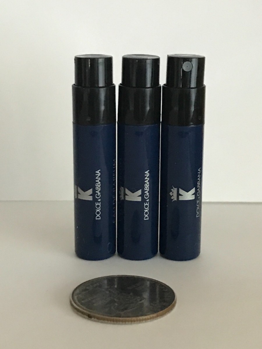 3 x Dolce & Gabbana K for Men Eau de Parfum EDP Spray Sample 0.8ml