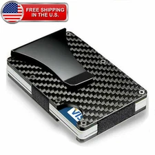 Men's Wallet RFID Blocking Slim Money Clip Credit ID Card Holder Thin Minimalist