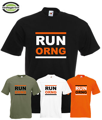 Heavy T Shirt RUN ORNG, Enduro, orange, Dirt Bike, offroad, Motocross