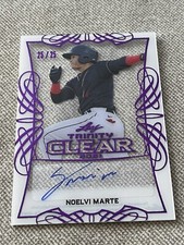 NOELVI MARTE 2021 Leaf TRINITY Clear AUTOGRAPH #25/25 Seattle Mariners Prospect