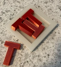 Four Piece T puzzle (Custom colors check description!)