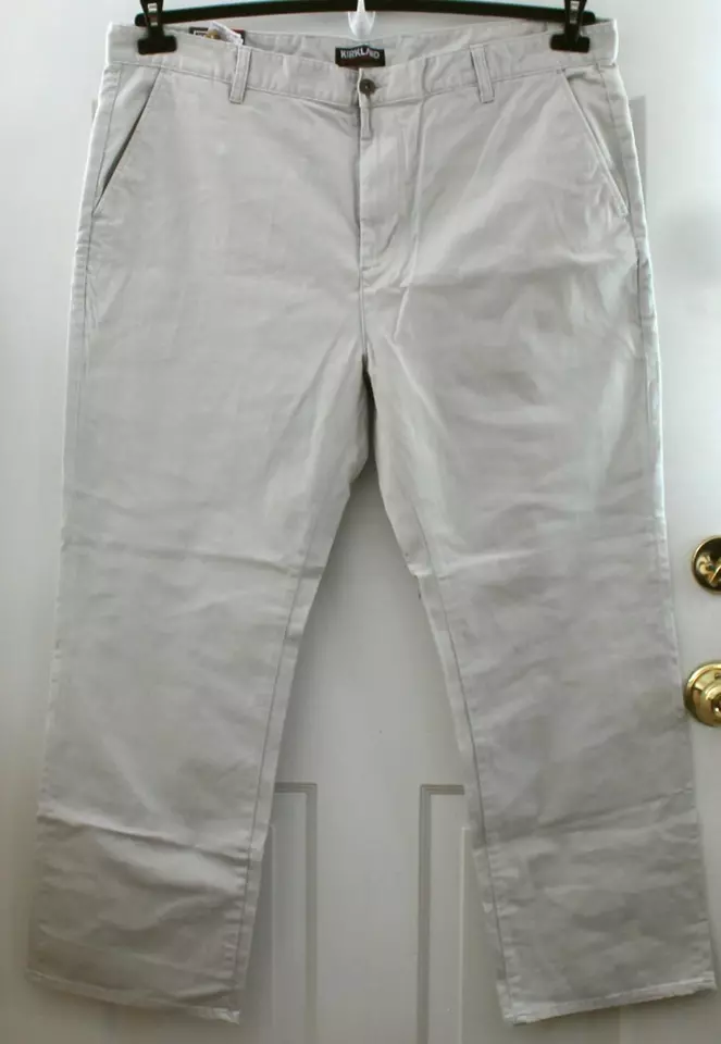 Nuevo con etiquetas Pantalón Chino Kirkland Signature Pierna Recta Ajuste A Medida Color Hueso Variedad Foto 2 de 3
