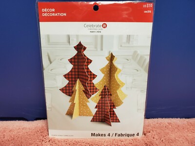 Celebrate It Christmas Indoor Decor 4 Pc Christmas Tree Indoor Decor