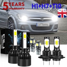 For Vauxhall Astra MK5 2004-2009 H1 H7 Super White LED Headlight Bulb 501 477 6x