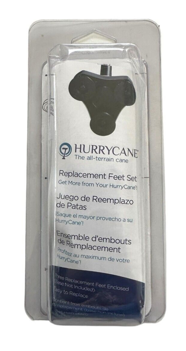 HurryCane Replacement Rubber Feet Set 3Pack AllTerrain Cane Tip Part