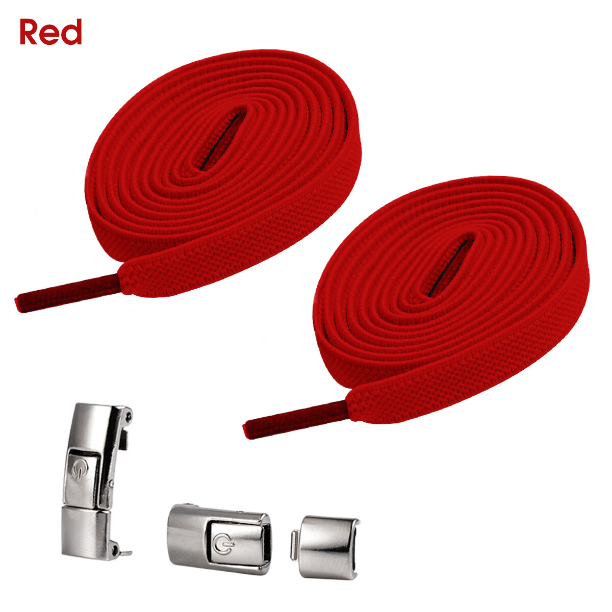 No Tie Elastic Shoe Laces Quick Lock Multicolored Flat Shoelaces Kids