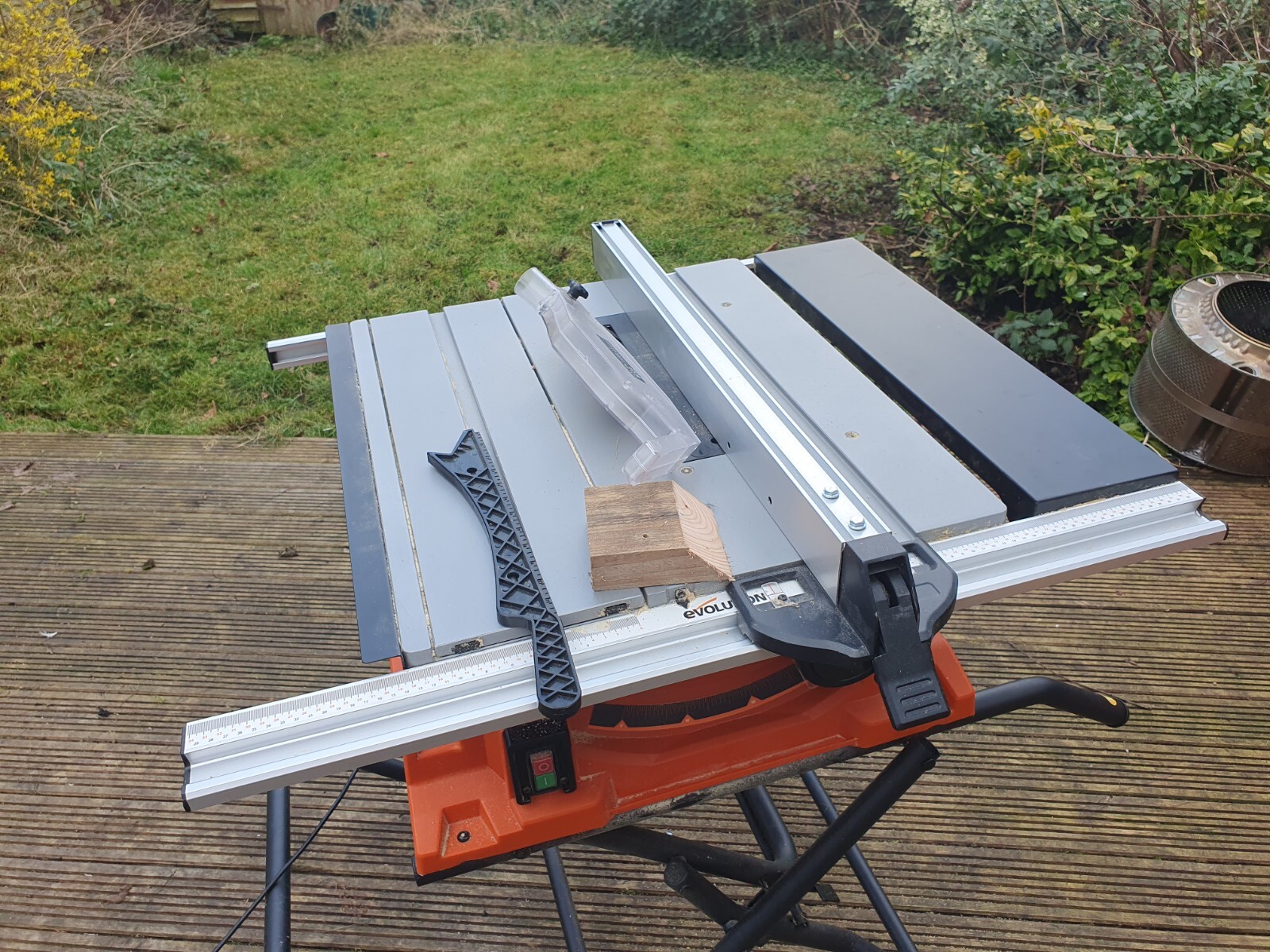 Evolution R255PTS 255mm Electric Table Saw 230V Mitre Angled Rip