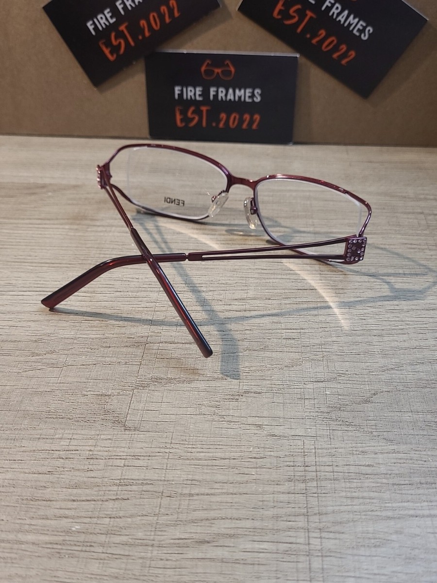 Fendi F822R 603 Red W. Diamonds EYEGLASSES GLASSES FRAMES 52-15