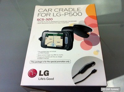 Car Cradle/Auto Halterung inkl. Ladekabel für LG-P500 SCS-320 AGEUBKB