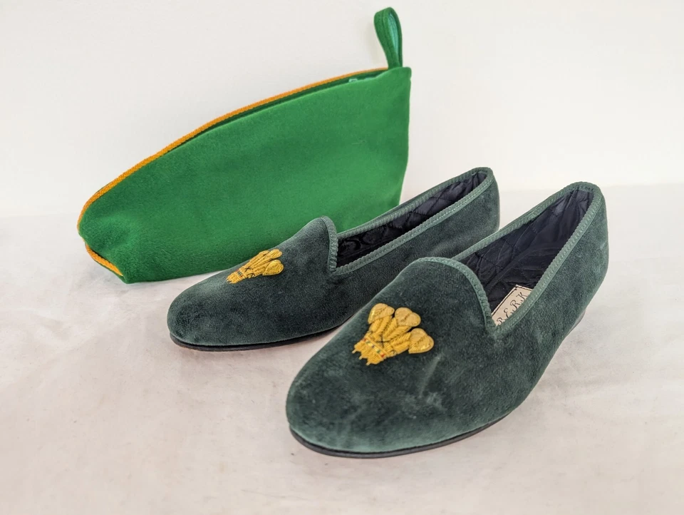 Zapatillas Berk Burlington Arcade Londres Príncipe Gales Terciopelo Verde Mujer Talla 5 UK Foto 2 de 4