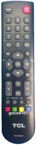 RC3000E02 ORIGINAL TCL TV REMOTE CONTROL L19E4103 L40E3000F L46E5300F L48F3300F - Foto 3 di 3