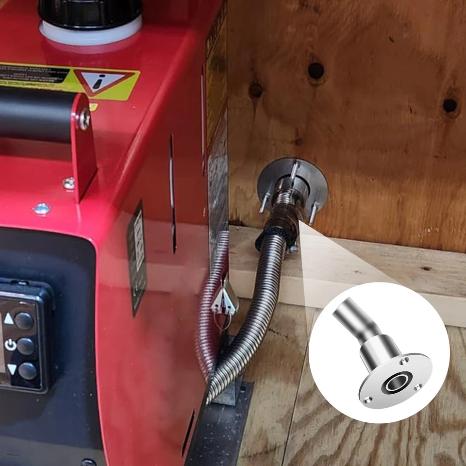 Recubrimiento de escape de acero inoxidable 316 a través del casco, montaje de tubo de 24 mm para calentadores diésel Foto 3 de 4