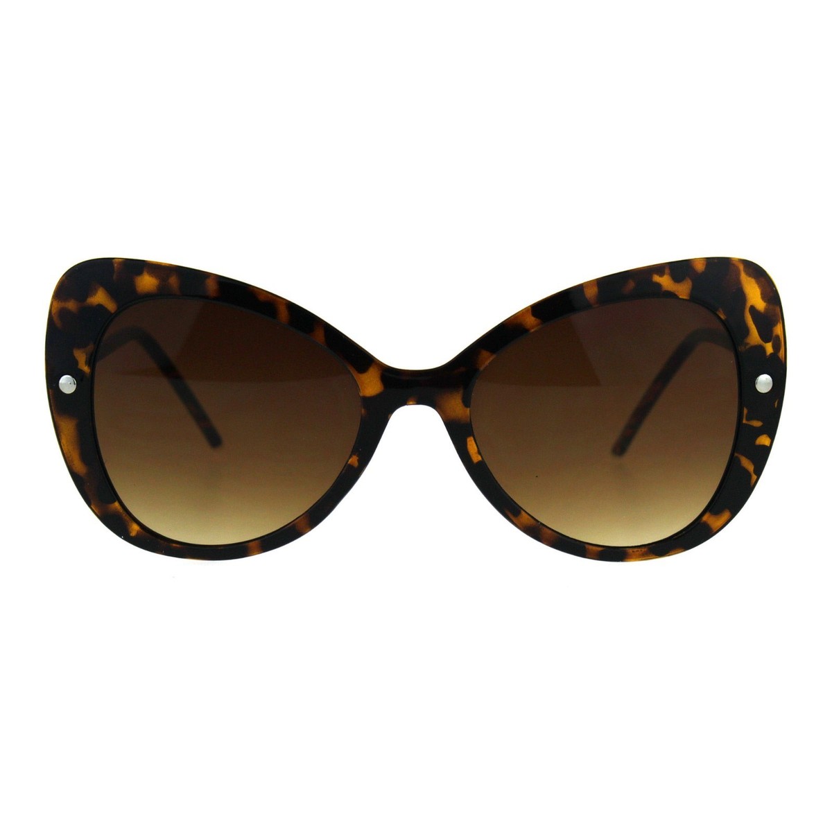 Oversized Square Cat Eye Butterfly Sunglasses with UV400 Protection FEISEDY Retro Oversized Square Horn Sunglasses Semi Cat Eye  main image 2
