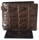 100% CROCODILE SKIN MEN'S BIFOLD CROCODILE BIG TAIL SKIN LEATHER WALLET