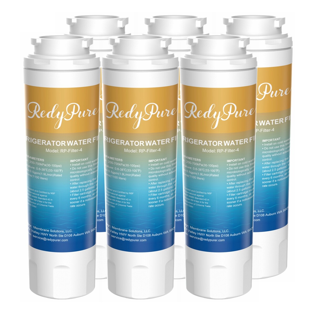 Redypure 24 Pack Refrigerator Water Filter Fit for HDX FMM2 GF8001