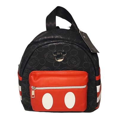 Disney Mickey Mouse Classic Varsity Mini Backpack Bag Women's Bioworld New