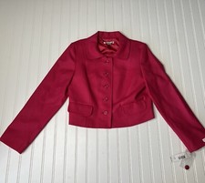 Pendleton Blazer Suit Jacket 100 Virgin Wool Pink Petite 14P Women NEW