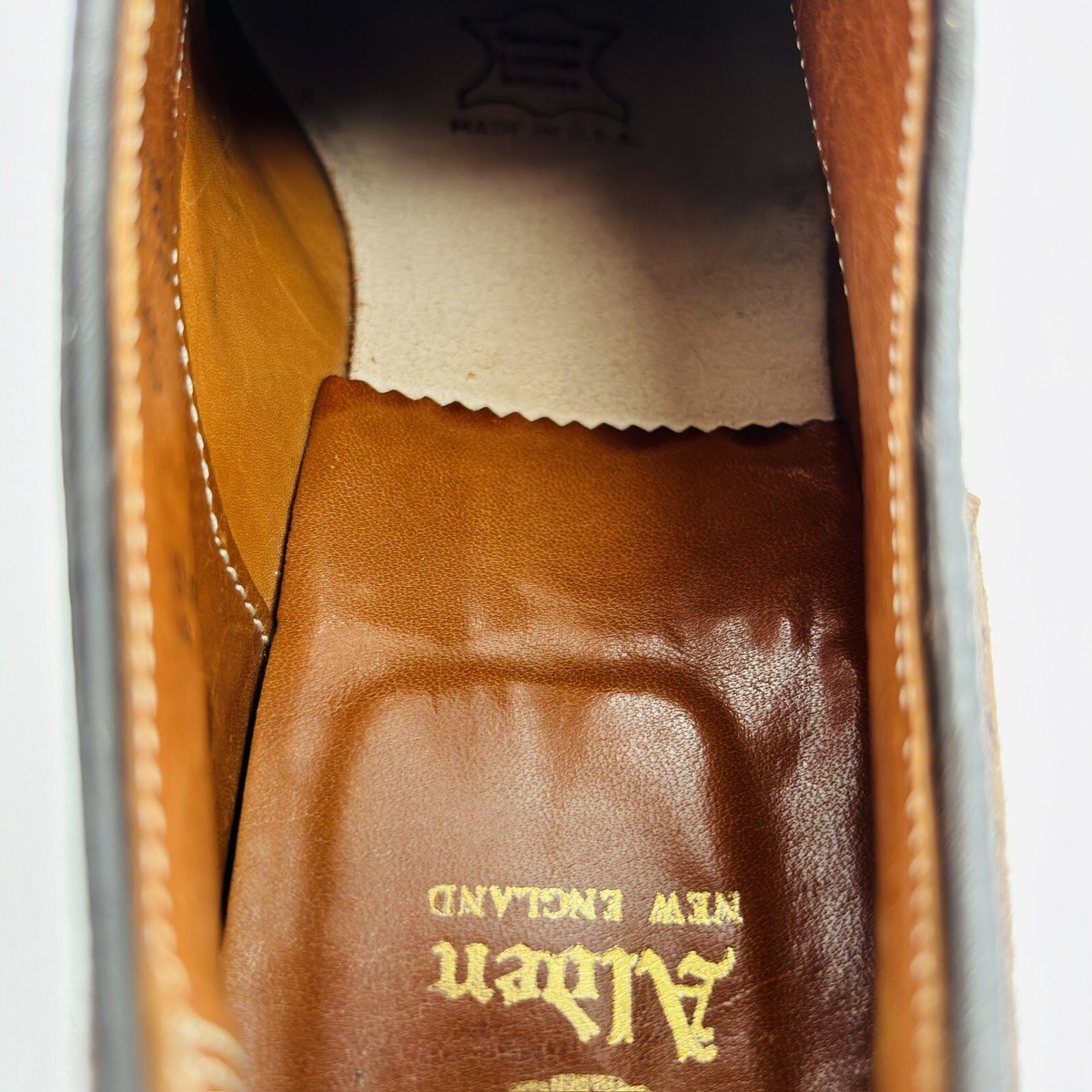 Mens 9.5 B/D Alden New England Brown Suede Leather Wing Tips