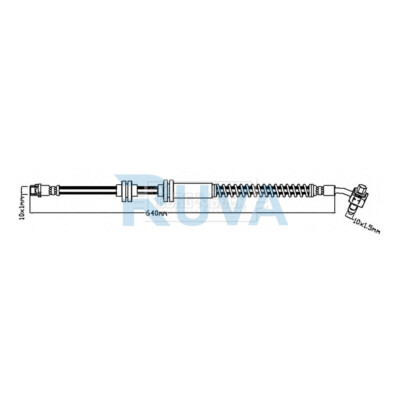 Fits Vauxhall Astra 2011-2015 Ruva Front Left Brake Hose 562507