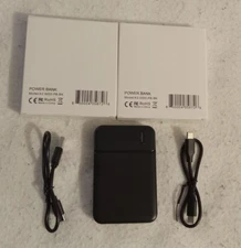 2 Power Banks K3 5000Mah Portable Charger Type C to C Cable + USB to Micro Cable