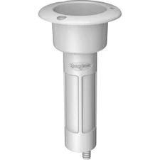 Mate Series P1000DW Plastic 0 deg Rod Cup Holder Drain Round Top White