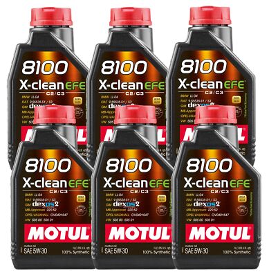 Engine Oil (6 Liter) (5W-30) (X-Clean EFE 8100) (100% Synthetic) (6 x 1L)