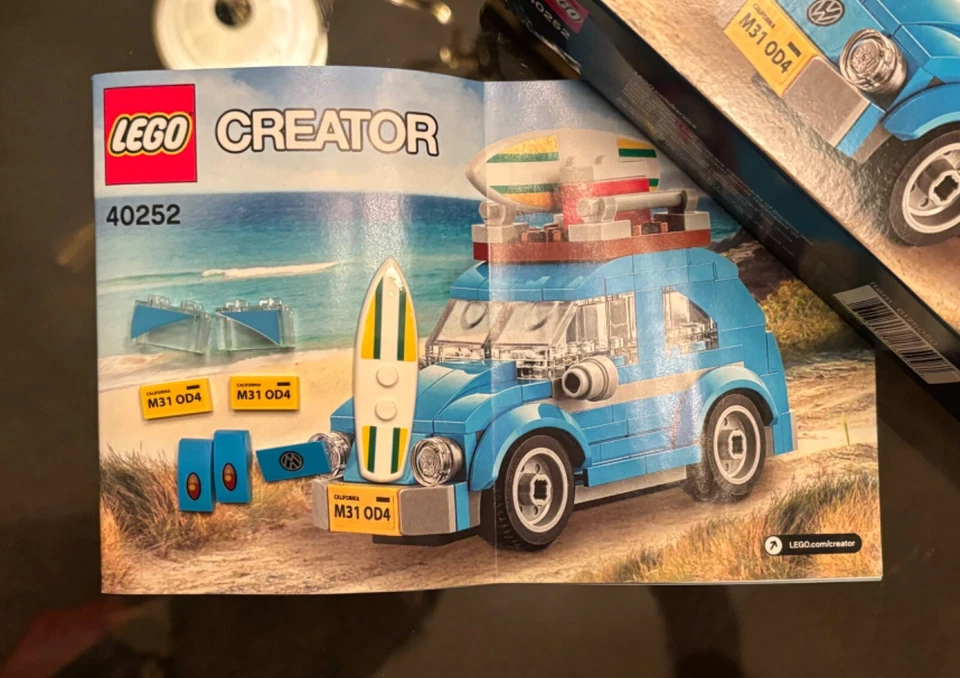 Lego Creator 40252 Mini Volkswagen Beetle retirado 2017 100 % completo ~Ex. Estado~ Foto 3 de 4