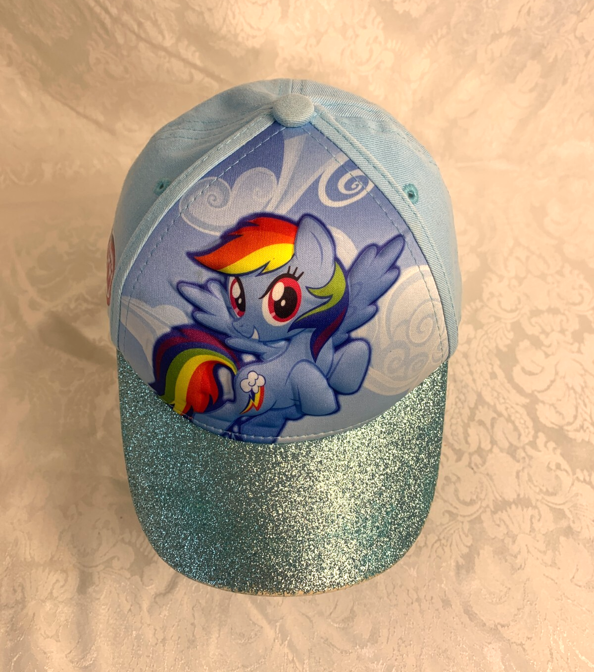 Cappello My Little Pony bambino berretto baseball snapback blu bianco arcobaleno cruscotto 2017