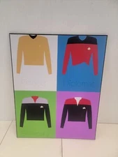 Rare Star Trek Picture Collage Uniforms Wall Art - Shatner , Leonard , 16x20