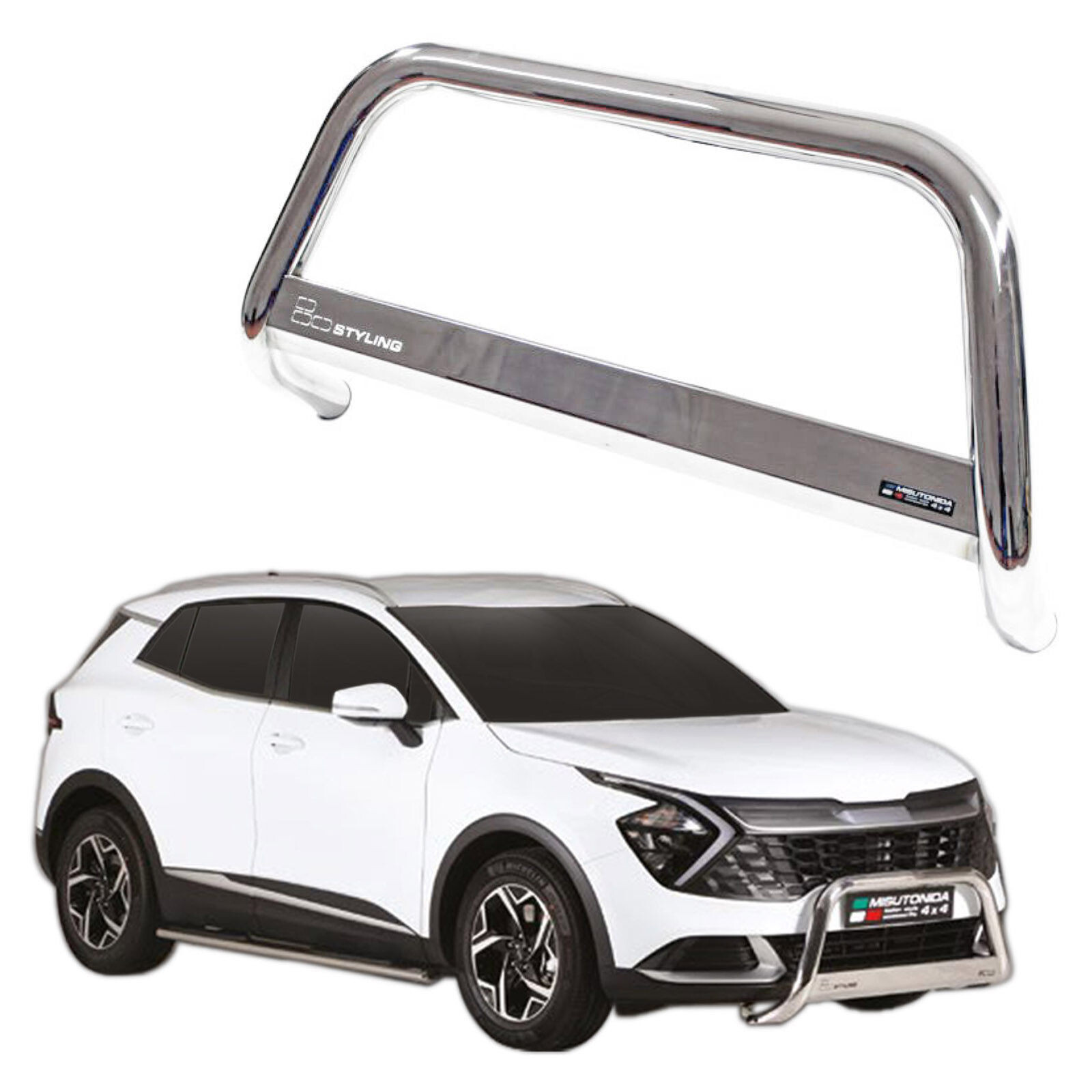 Pare-buffle avant Kia Sportage NQ5 anti-choc en acier 63mm