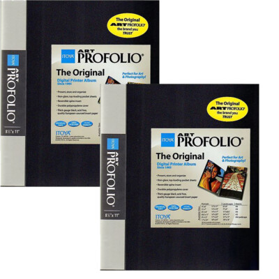 2 x Itoya 8.5 x 11 Art Profolio Storage Display Book Album, 24 Pages  (IA-12-8)