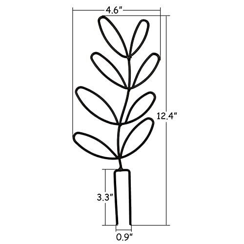 2 Pack Small Plant Trellis Leaf Shape Climbing Metal Wire Stake for Potted Plant - Picture 7 of 7