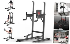 Power Tower Adjustable Height Pull Up & Dip Station Multi-Function Home K