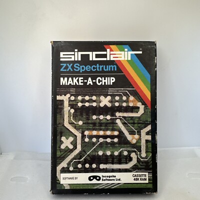 Sinclair ZX Spectrum Make-A-Chip (Spectrum 48K) Computer Software Cassette Boxed