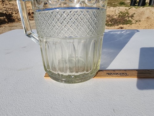 HTF Imperial Glass Cape Cod Tradition Clear - 54 OZ Ice Jug Milk Pitcher w/Lip - Picture 11 of 13