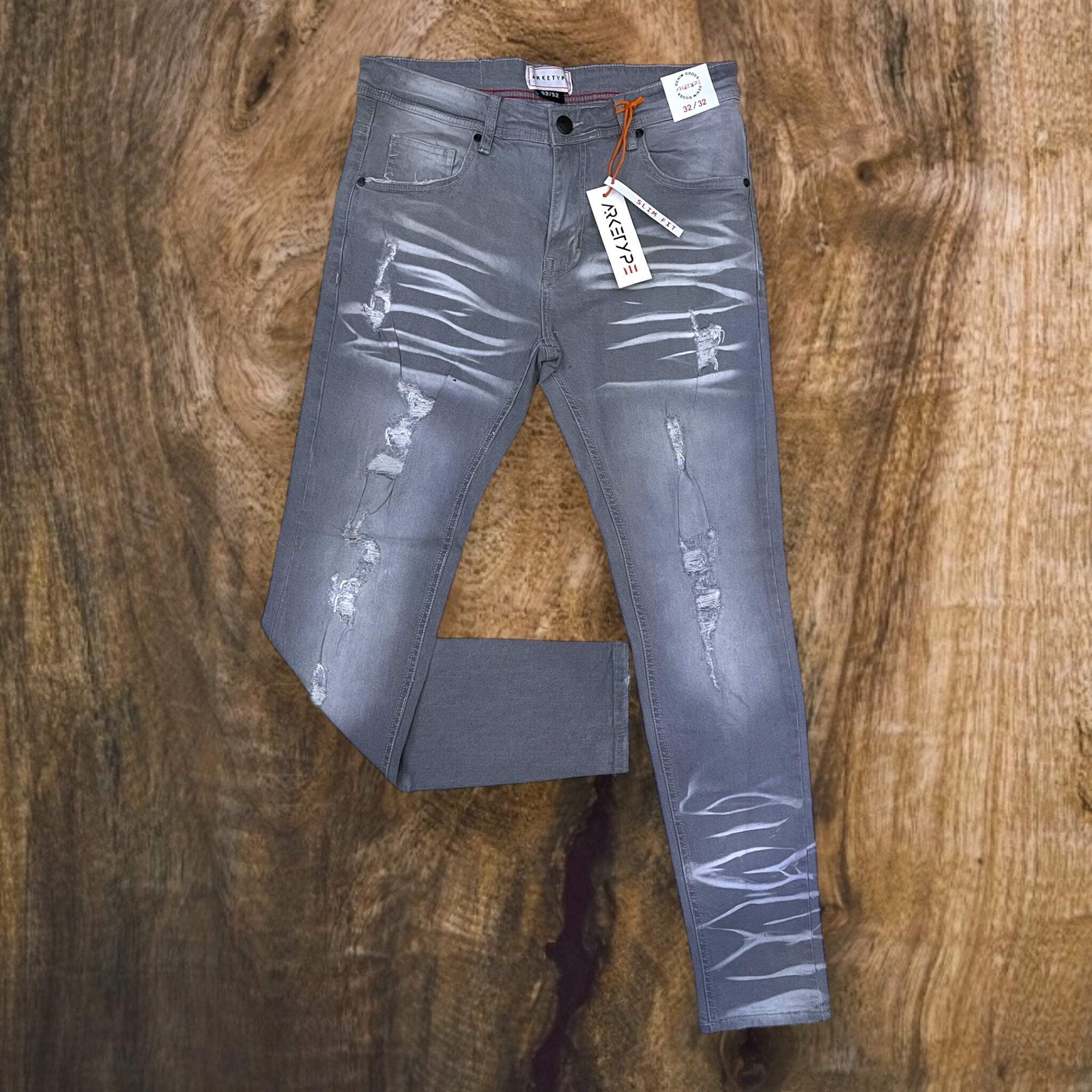 PC03 - Core Ripped Slim-Fit Stretch Jeans