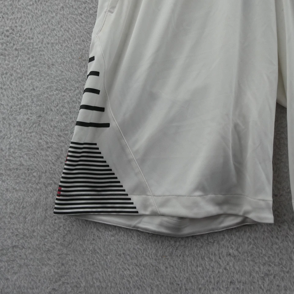 Pantalones Cortos Louisville Cardinals Para Hombres Medianos Blancos Adidas Baloncesto NCAA Universidad Nuevos Foto 3 de 4