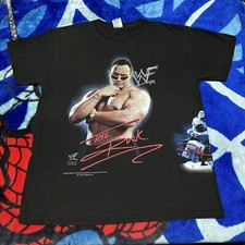 Vintage 2000 WWF The Rock Layin the Smack Down Wrestling T-Shirt Size Large