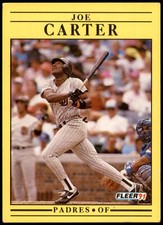 Joe Carter #525b 1991 Fleer Jumbo Pack version