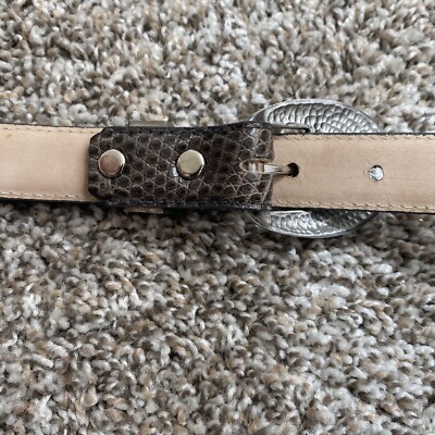 Vintage MZ Accessories Genuine Lizard Lined Belt Made In The  display picture 3