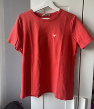 Smith&Soul Damen T-Shirt Rot Gr. XXL Rundhals Kurzarm Herz Stickerei