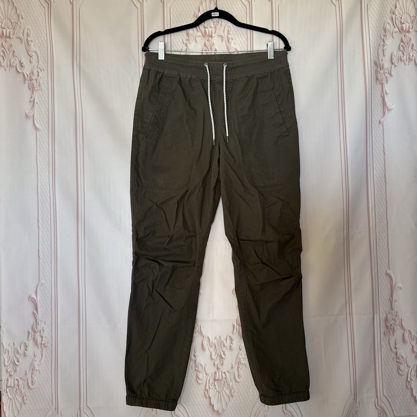 Vuori Ripstop Pants Mens Sz L Green Climber Joggers Hiking Stretch Performance